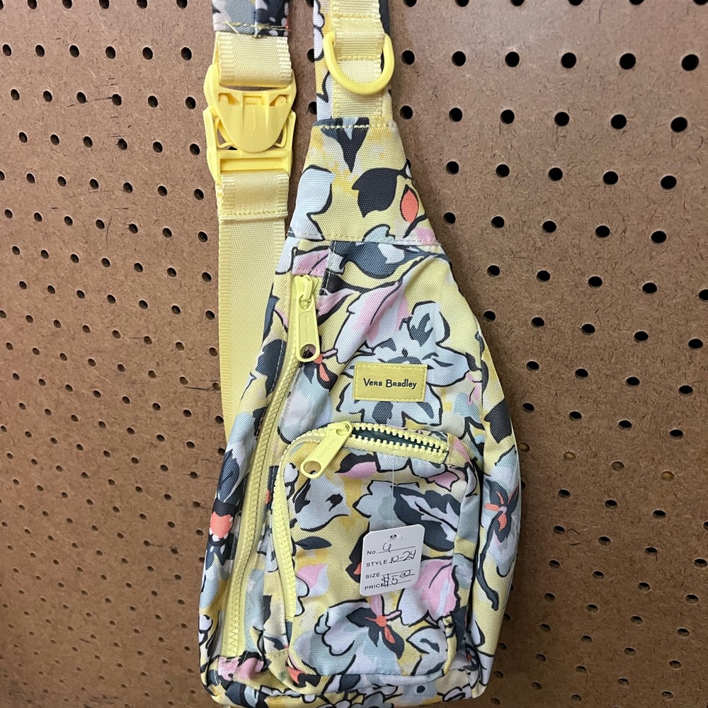 Vera Bradley Yellow and Pink Backpack with Playful Design